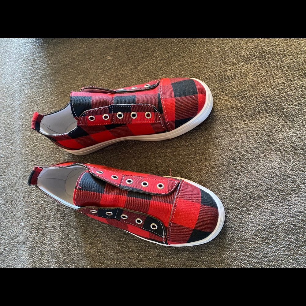 Buffalo Check Slip Ons